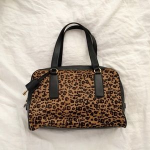Calf Hair Fossil Satchel